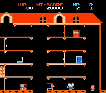 Mappy (Japan) screen shot game playing